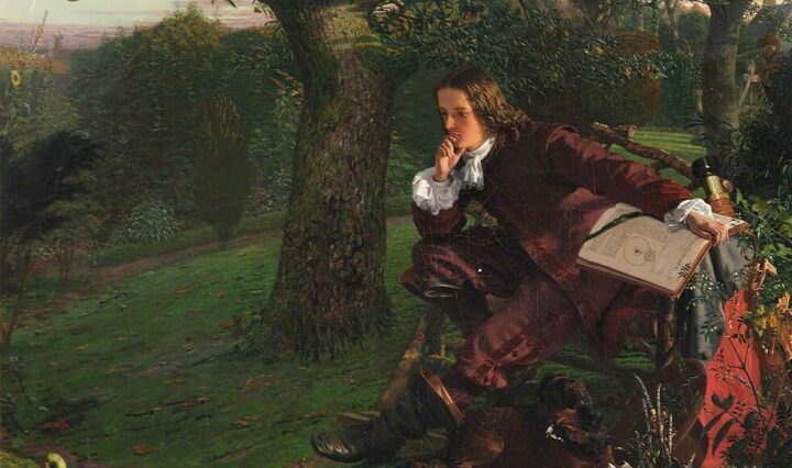 By Robert Hannah - Art UK: entry master-isaac-newton-in-his-garden-at-woolsthorpe-in-the-autumn-of-1665-216055, Public Domain, https://commons.wikimedia.org/w/index.php?curid=155834860